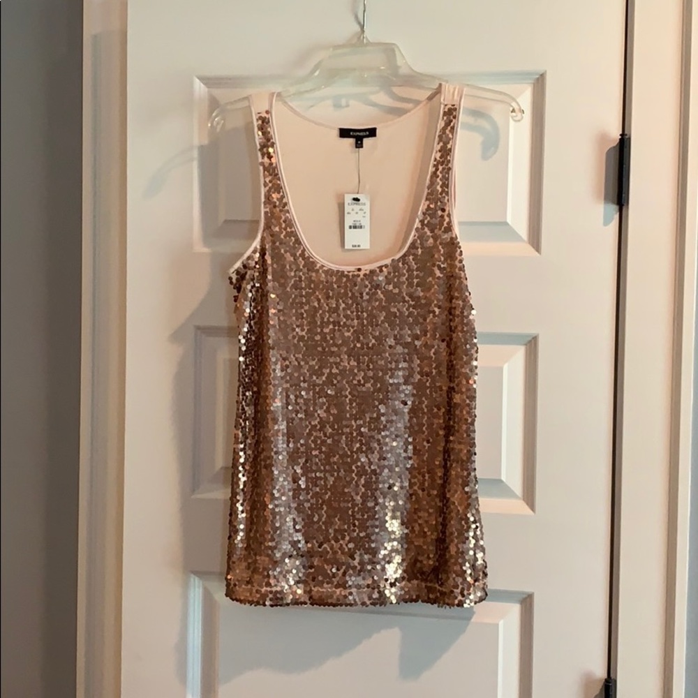 Rose Gold Sequin Tank